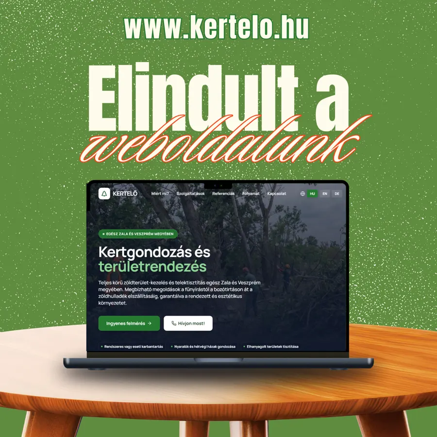 Facebook-poszt · A weboldal elindulásának bejelentése